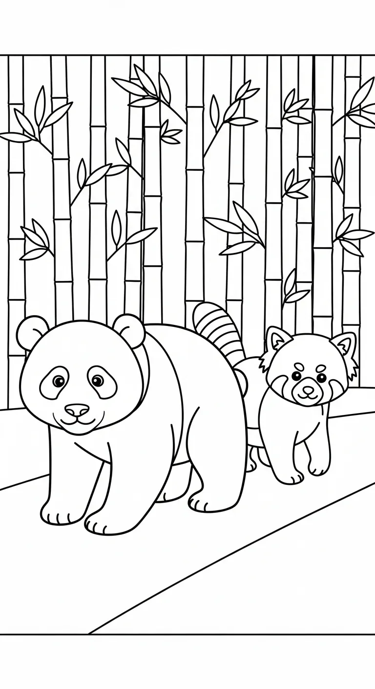 hình tô màu Gấu Trúc cho bé