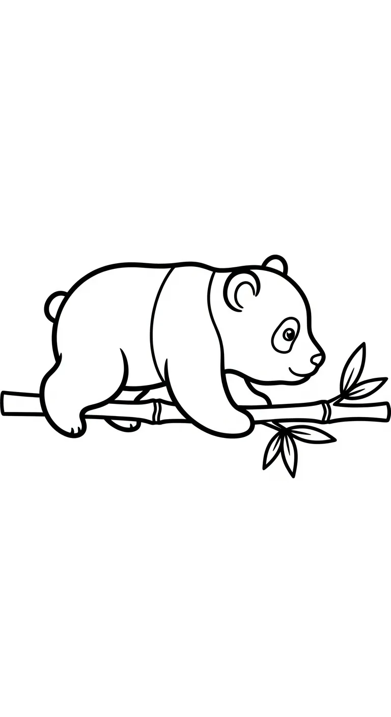 in hình tô màu Gấu Trúc cho bé 6 tuổi