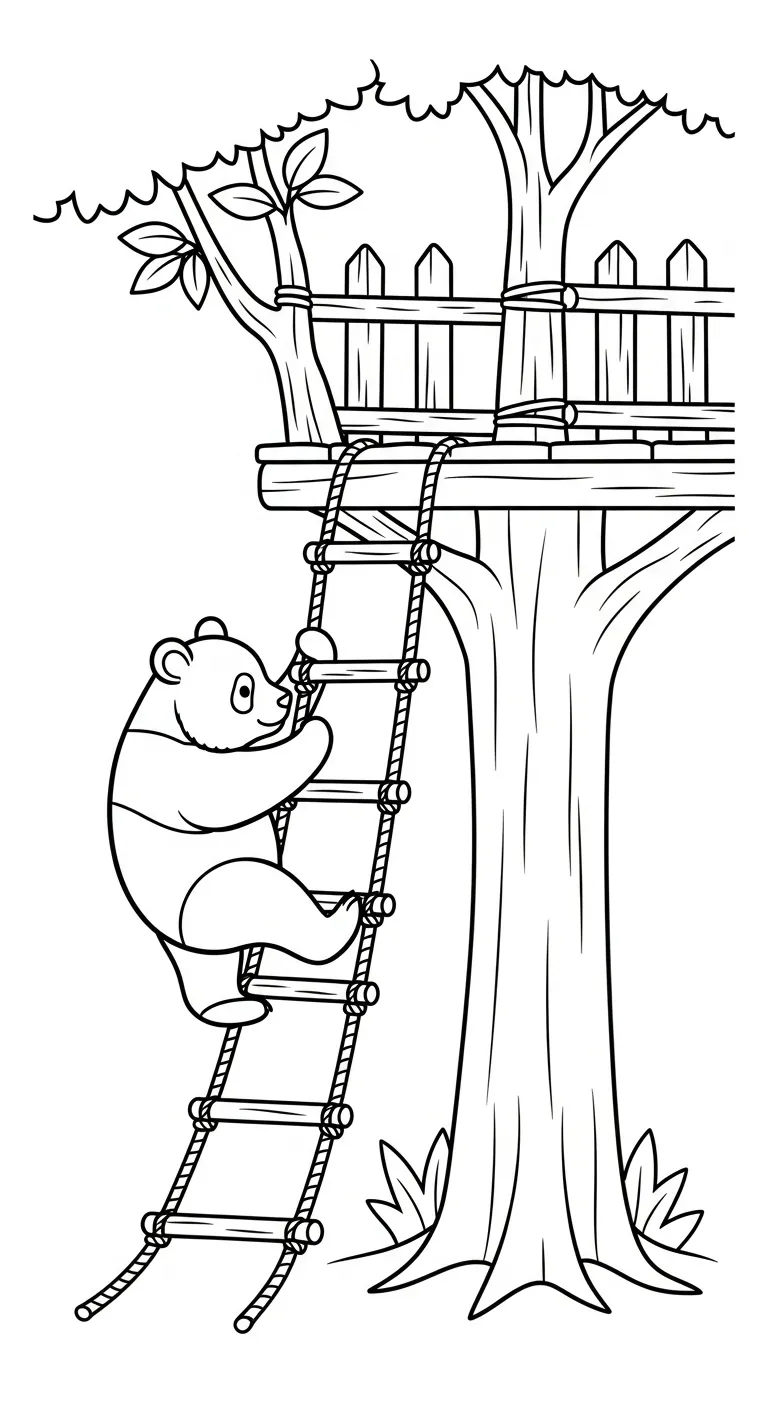 tranh tô màu Gấu Trúc rõ nét