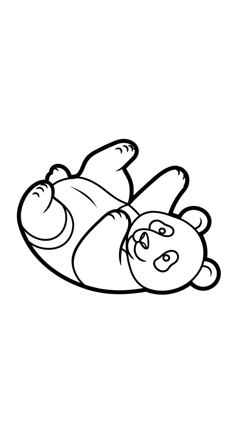 tranh tô màu Gấu Trúc tập tô