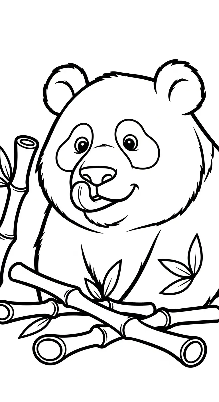 hình tô màu Gấu Trúc cho bé 7-8 tuổi 2