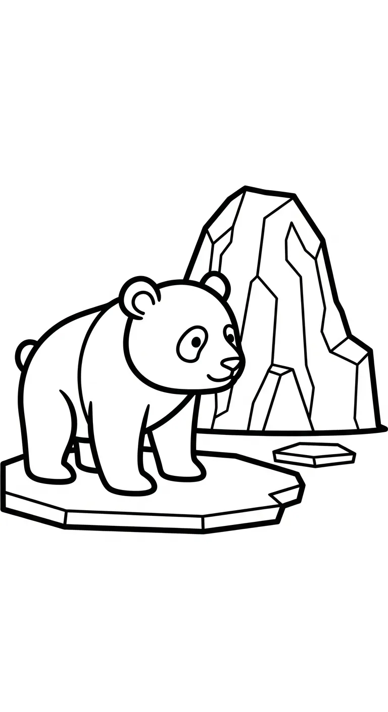 tranh tô màu Gấu Trúc miễn phí