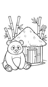 tải tranh tô màu Gấu Trúc cho bé
