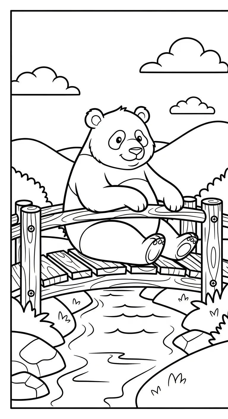 tranh tô màu Gấu Trúc cho bé 5 tuổi miễn phí