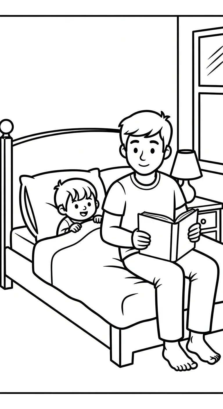 tải tranh tô màu Gia Đình cho bé 8 tuổi 1