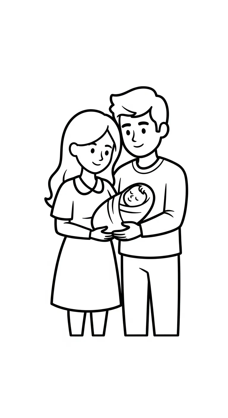 tranh tô màu Gia Đình cho bé 3 tuổi miễn phí