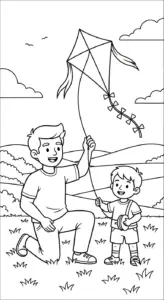 file pdf tranh tô màu Gia Đình cho bé