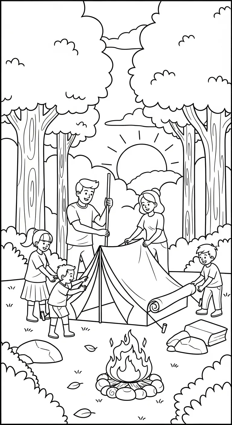 tải tranh tô màu Gia Đình cho bé 3 tuổi 1