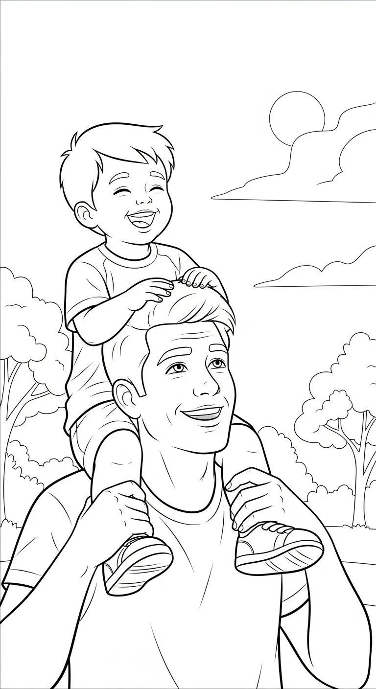 hình tô màu Gia Đình cho bé 1