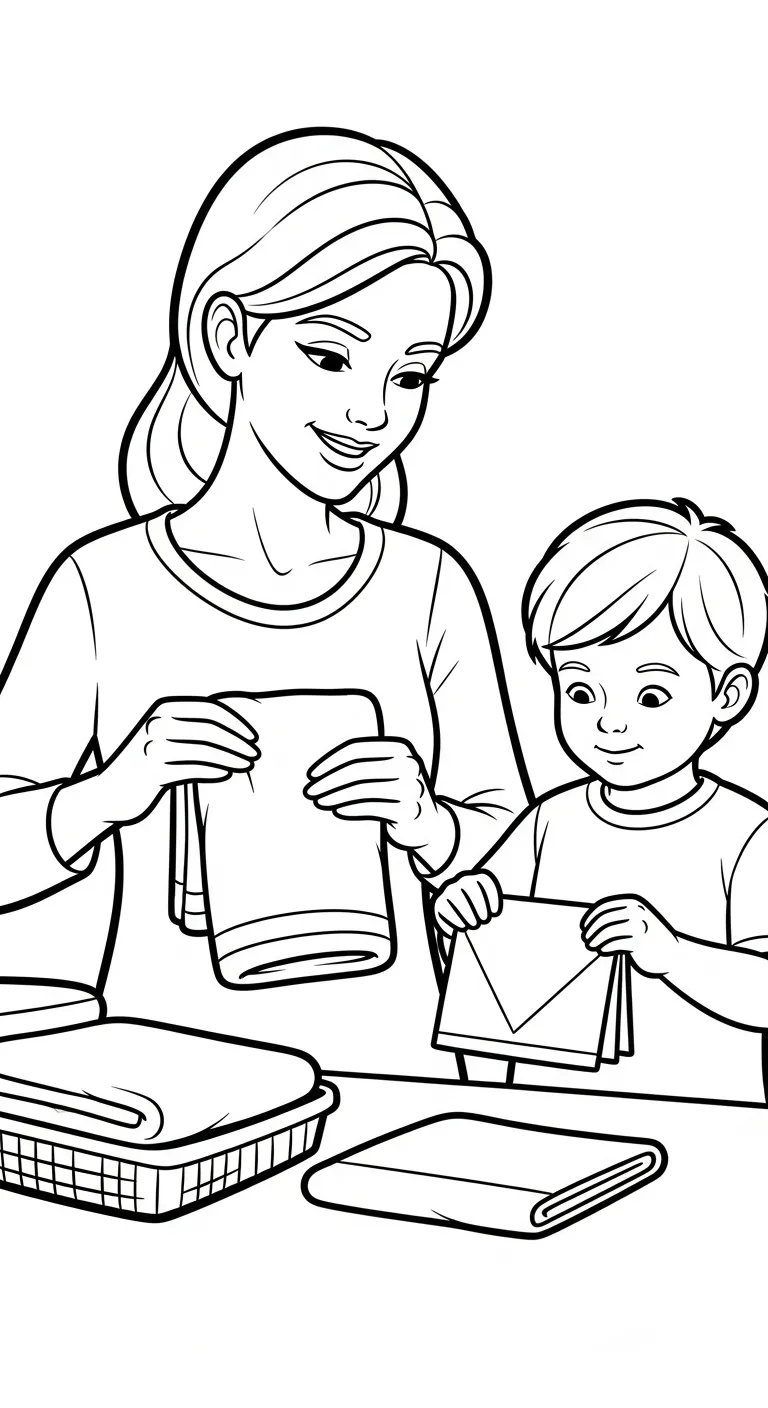 tải tranh tô màu Gia Đình cho bé 6 tuổi