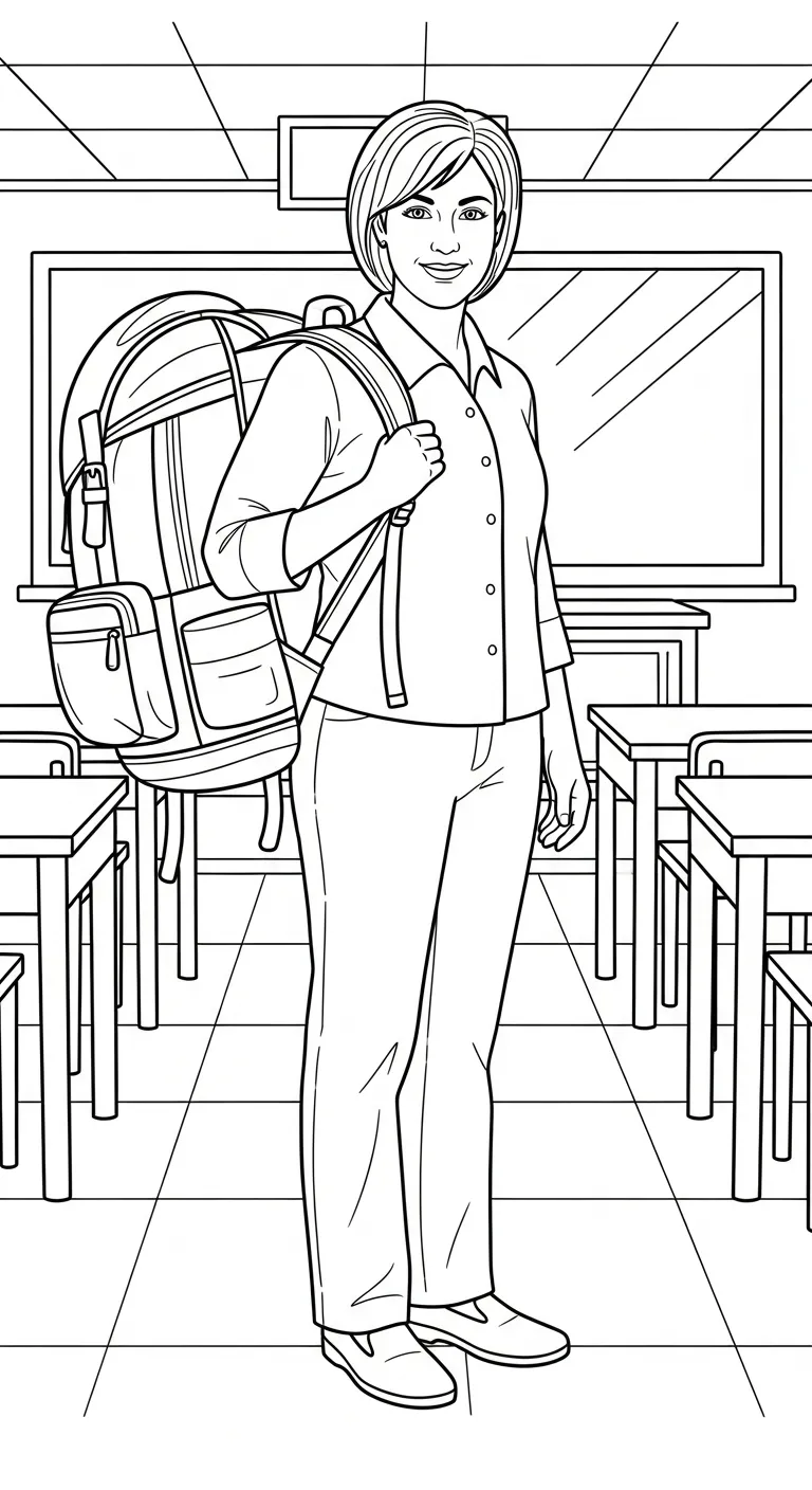 tranh tô màu Tranh Tô Màu Giáo Viên cho bé 8 tuổi