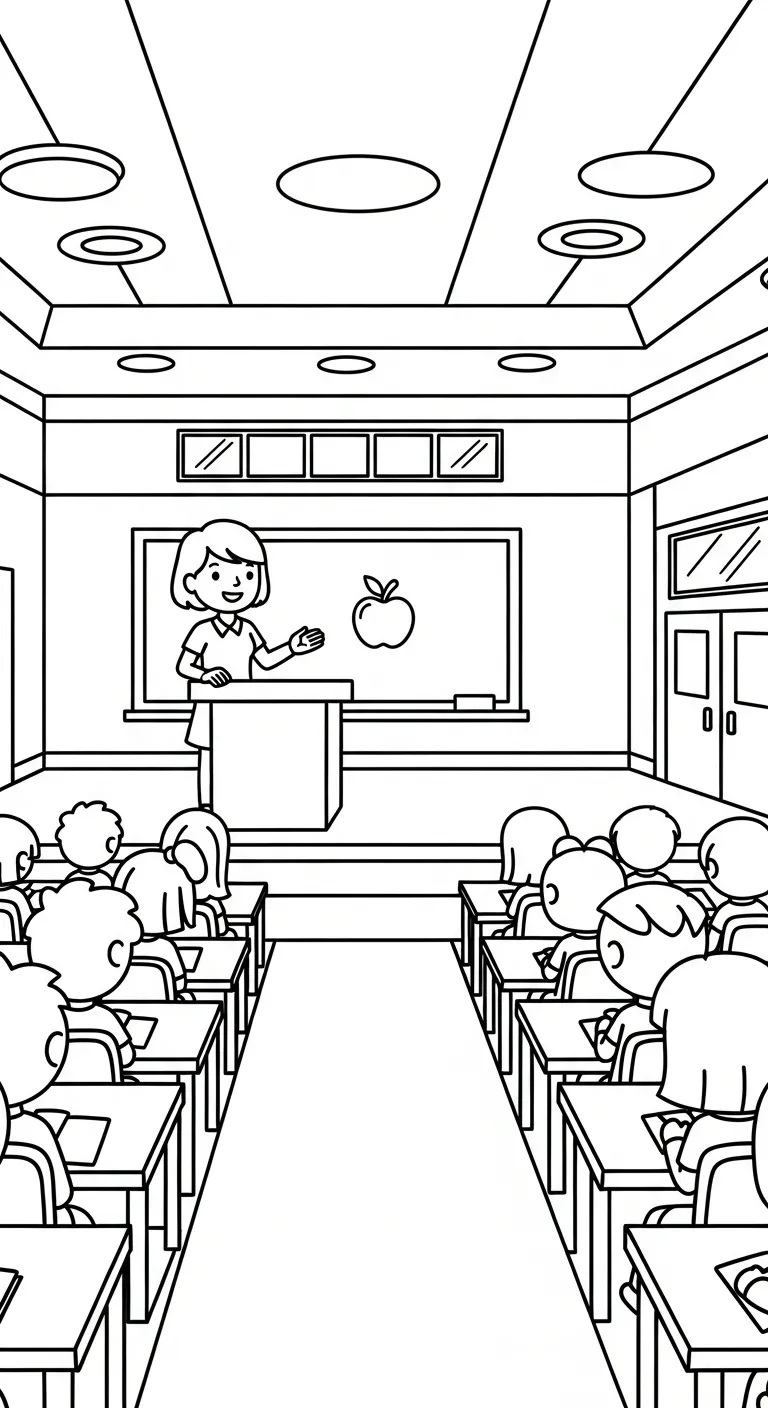 in hình tô màu Tranh Tô Màu Giáo Viên cho bé 4 tuổi