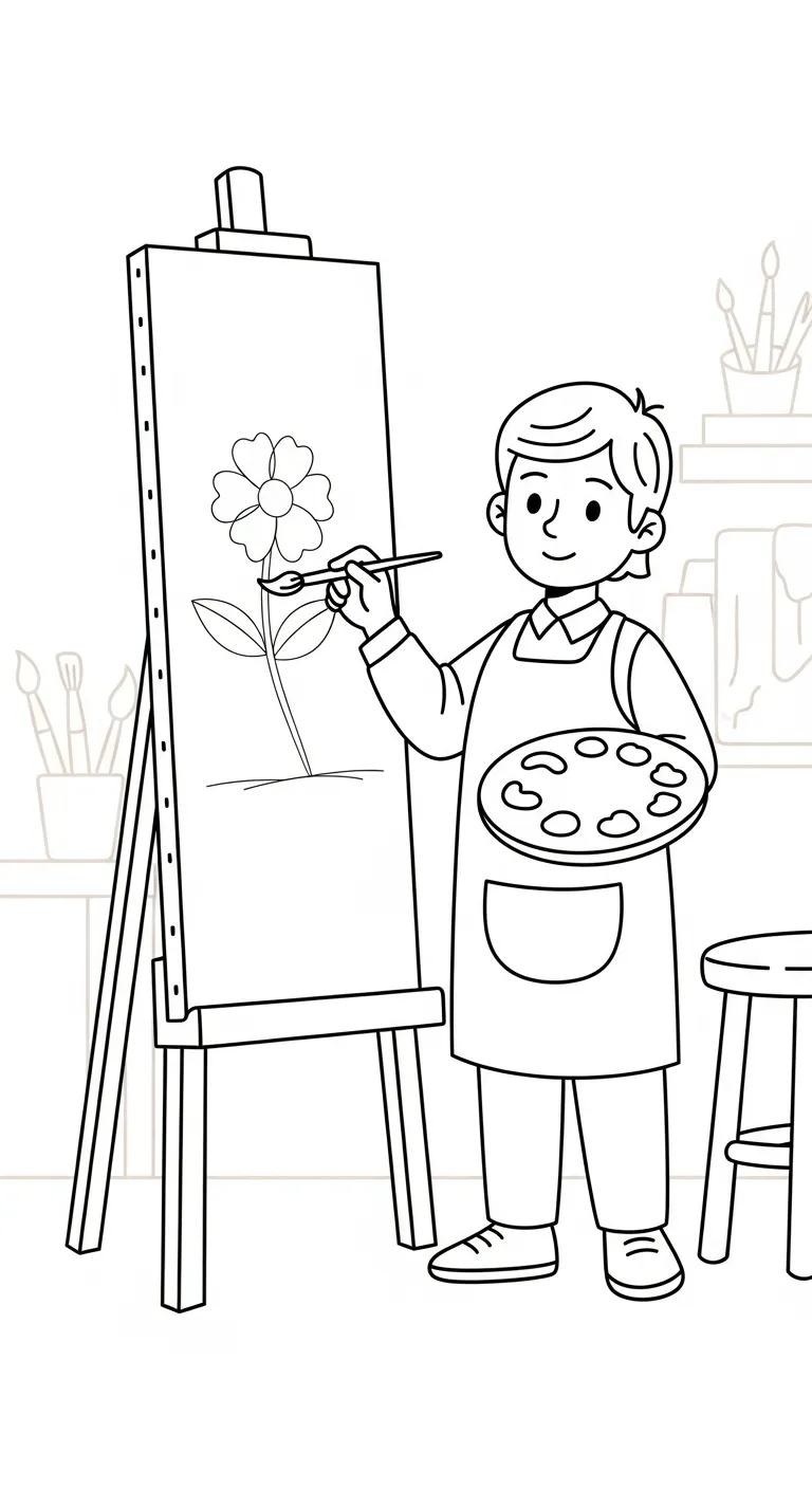 in hình tô màu Tranh Tô Màu Giáo Viên cho bé 5 tuổi