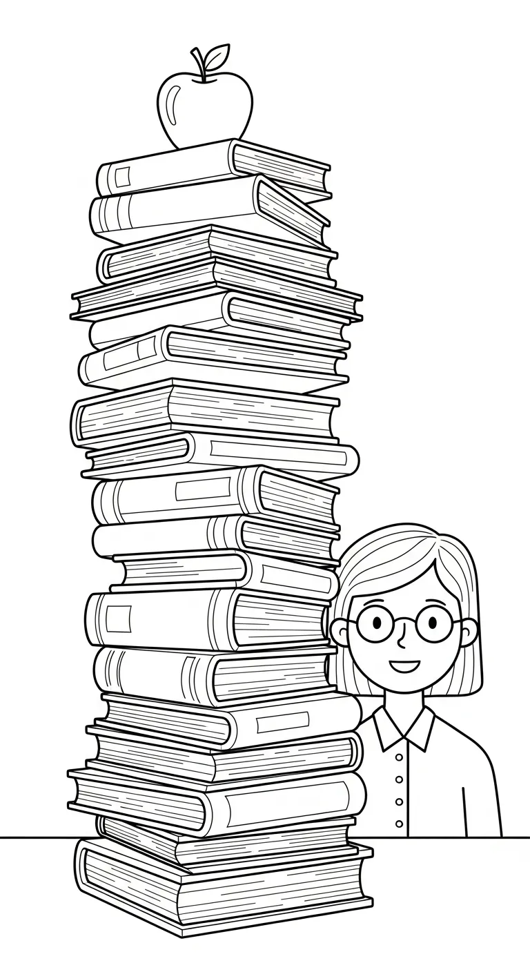 hình tô màu Tranh Tô Màu Giáo Viên cho bé 4 tuổi