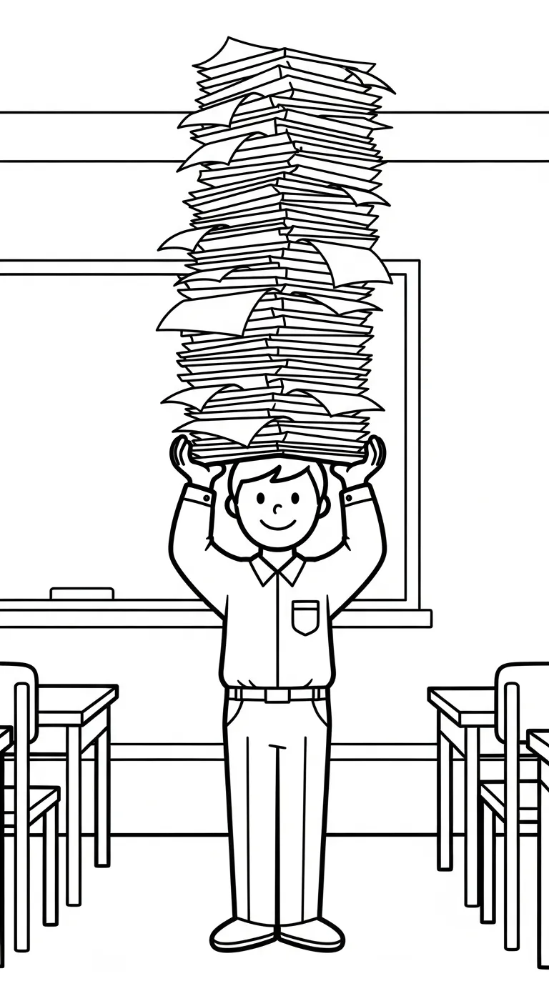 hình tô màu Tranh Tô Màu Giáo Viên cho bé 4 tuổi miễn phí