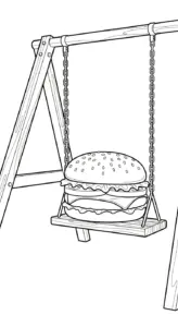 tranh tô màu Hamburger tập tô