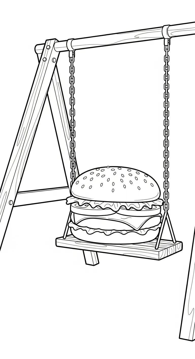 tranh tô màu Hamburger tập tô