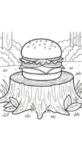 in tranh tô màu Hamburger miễn phí