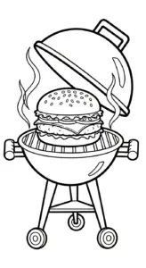tải tranh tô màu Hamburger cho bé 8 tuổi