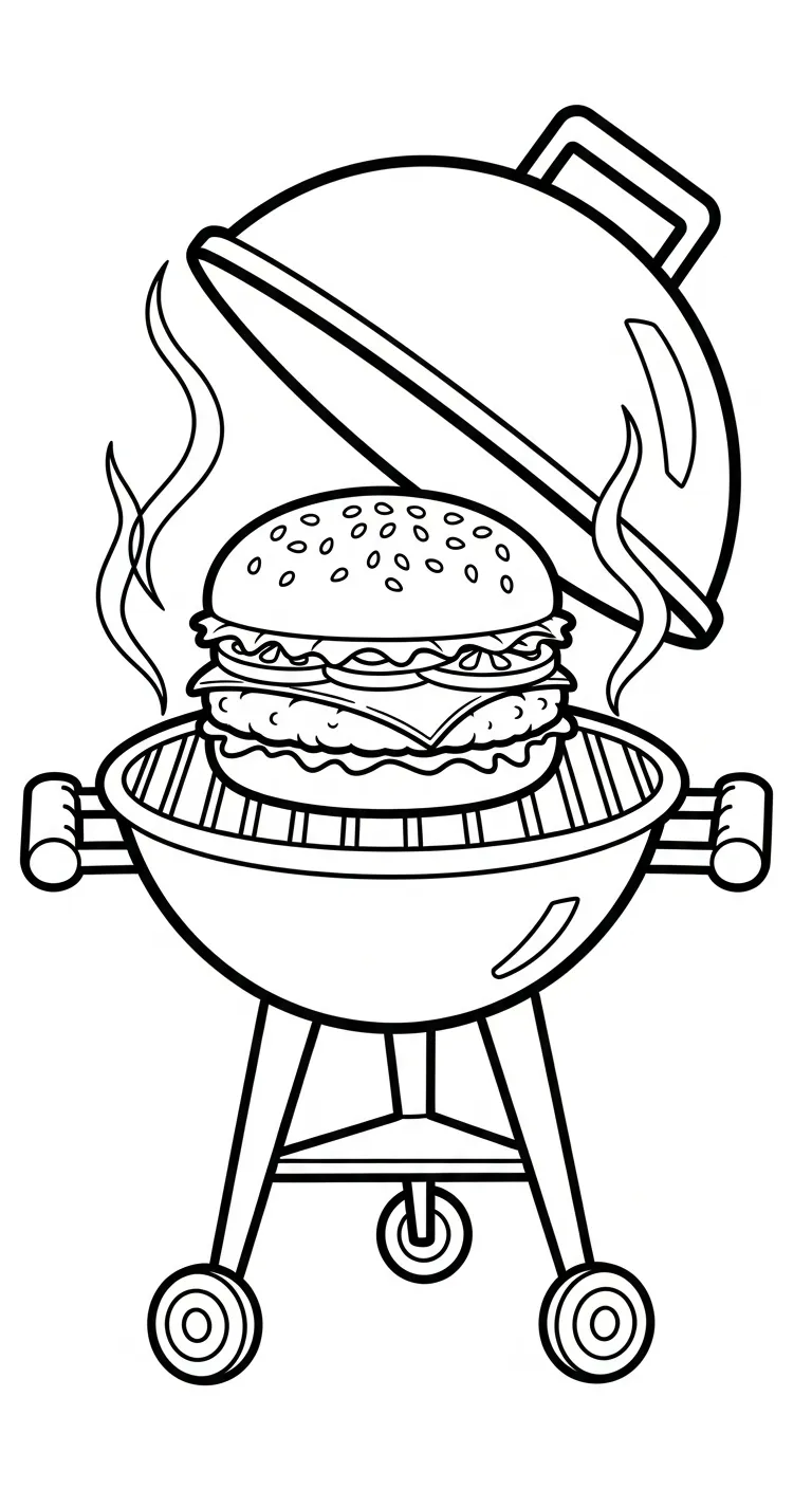 tải tranh tô màu Hamburger cho bé 8 tuổi