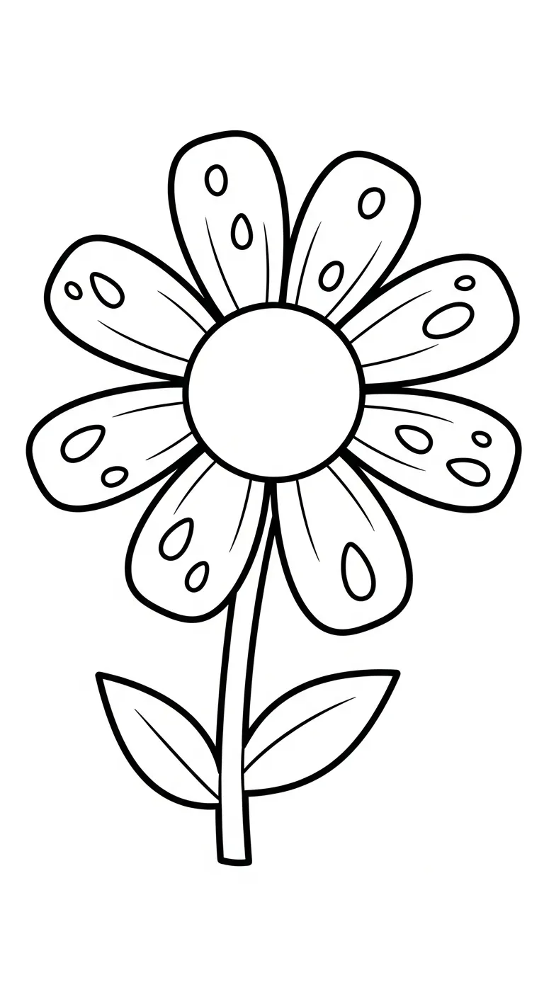 download hình tô màu Tranh Tô Màu Hoa Cúc cho bé