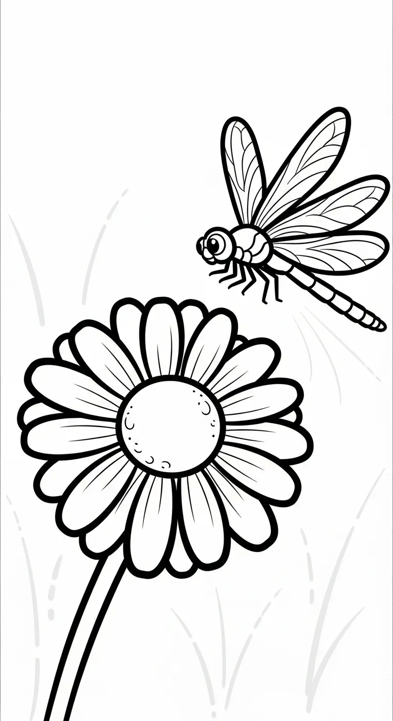 hình tô màu Tranh Tô Màu Hoa Cúc cho bé mới nhất