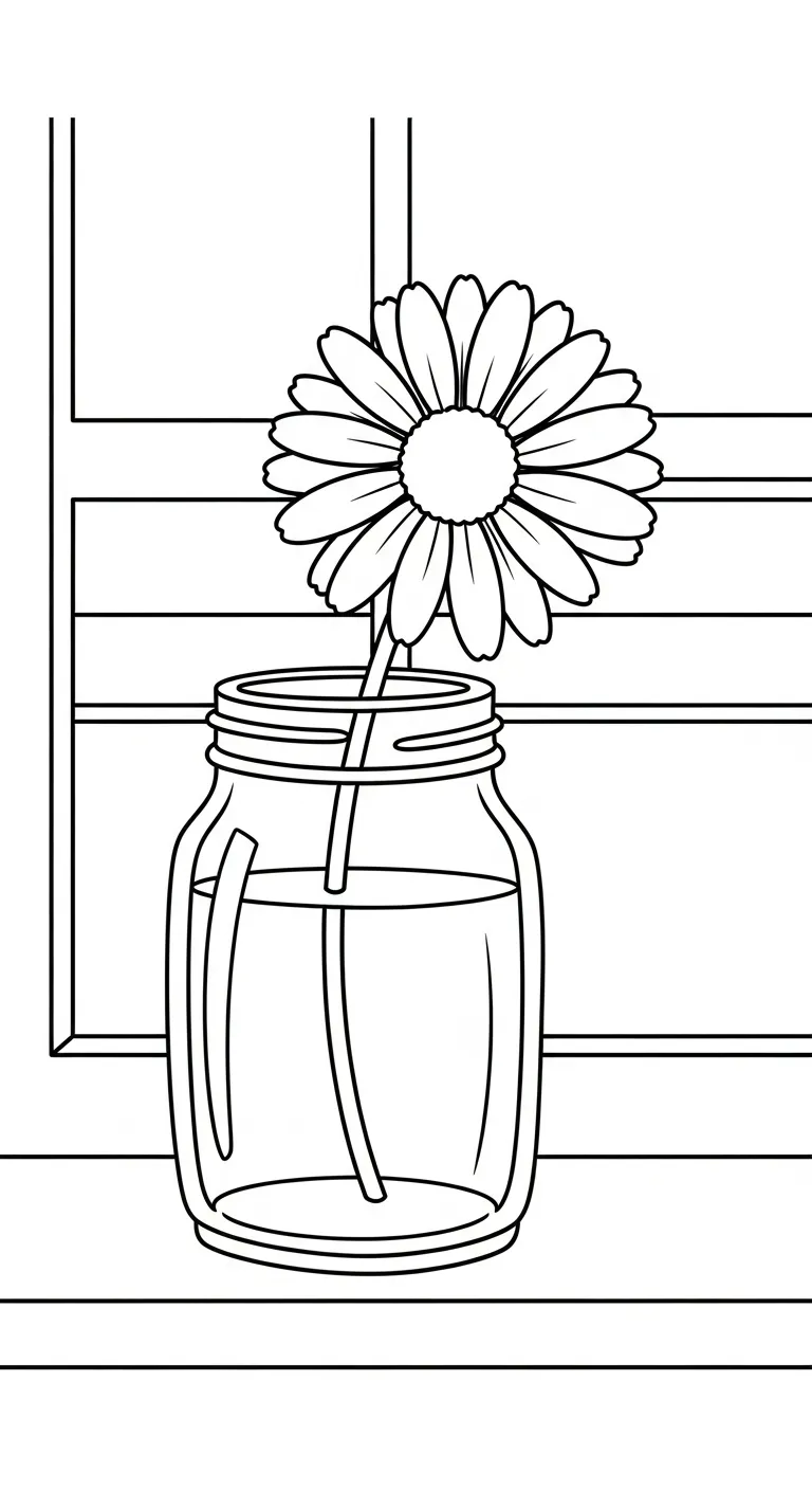 tải hình tô màu Tranh Tô Màu Hoa Cúc cho bé miễn phí