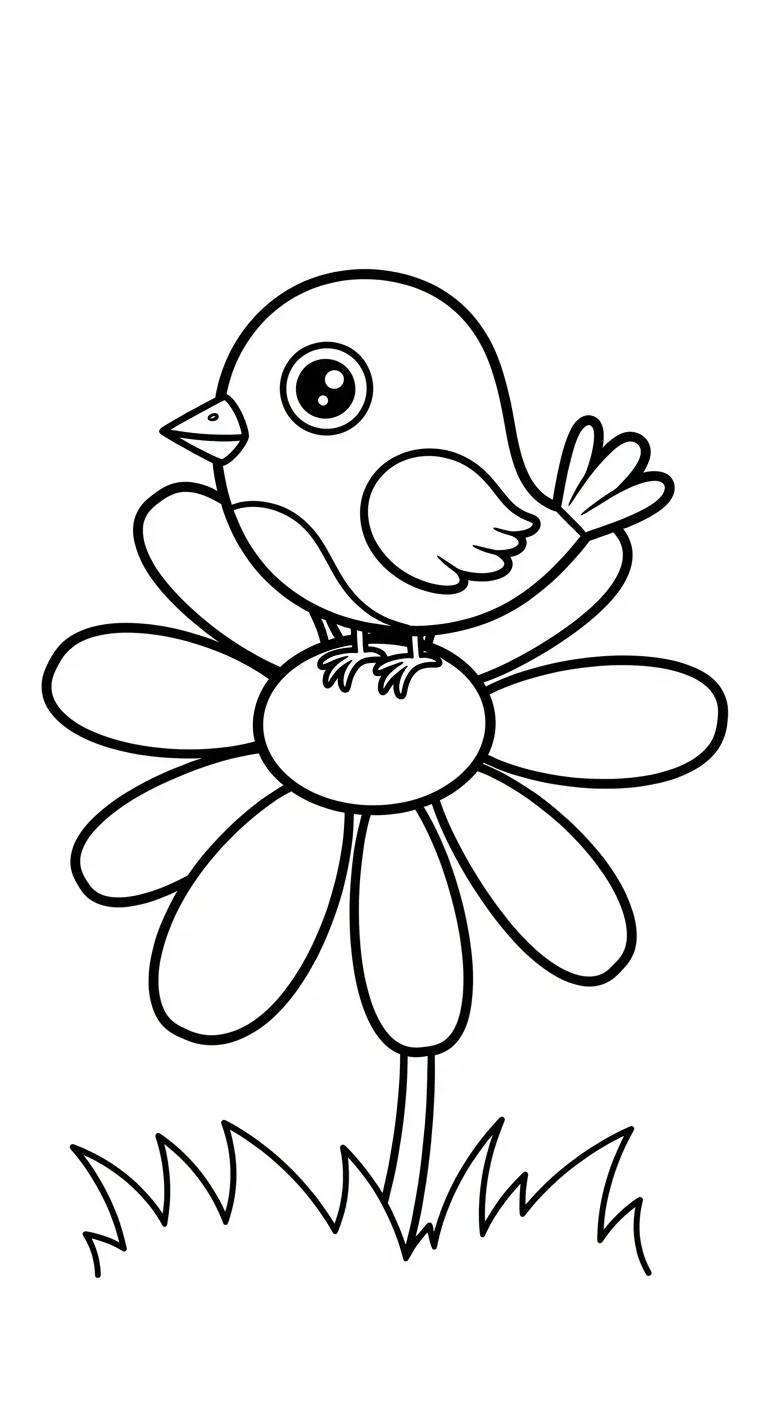 hình tô màu Tranh Tô Màu Hoa Cúc pdf