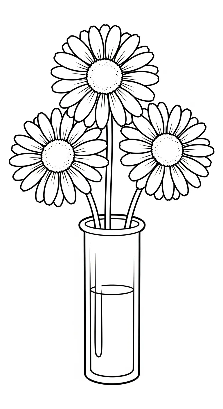 tải hình tô màu Tranh Tô Màu Hoa Cúc cho bé 7 tuổi