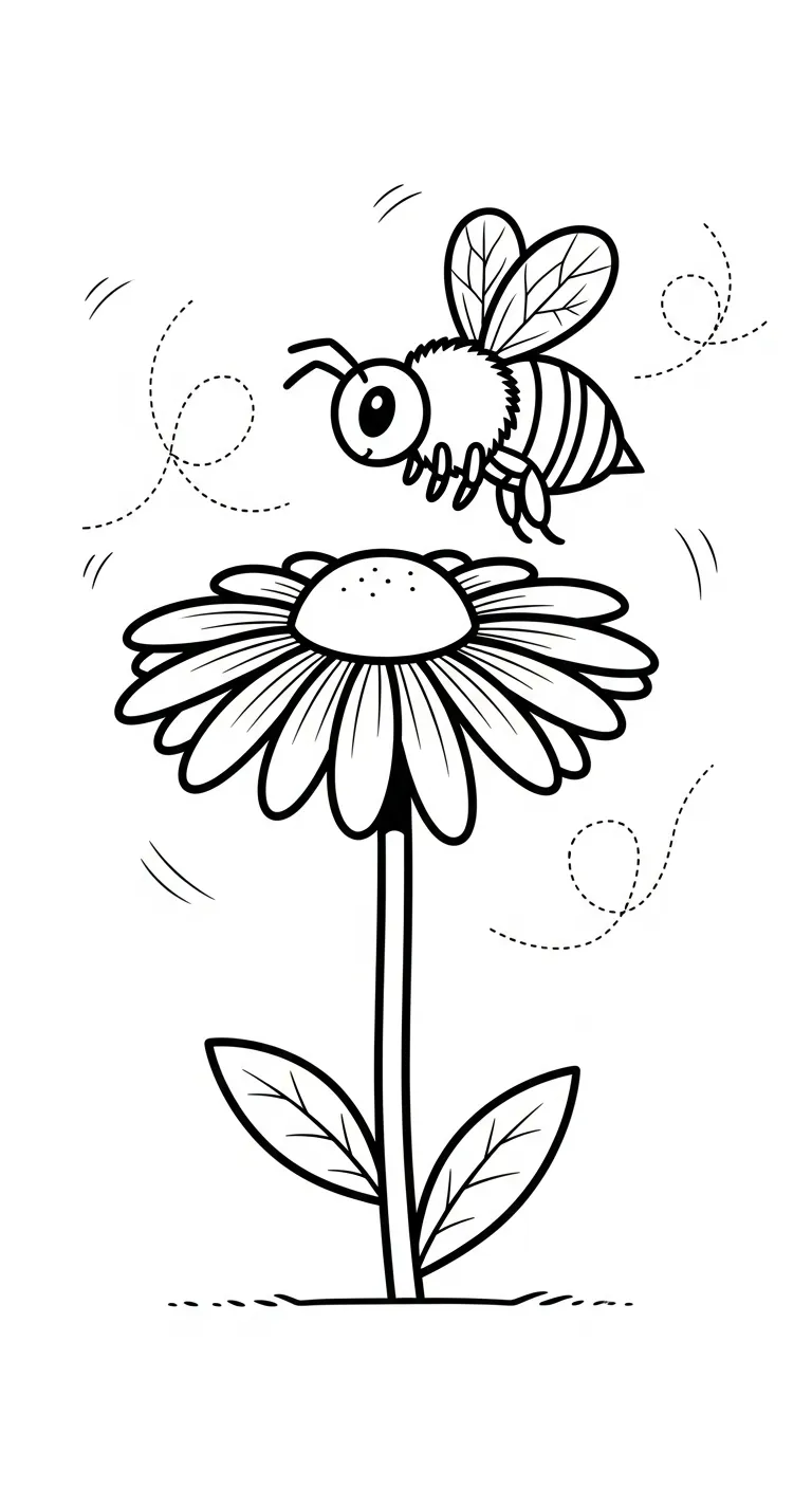 tranh tô màu Tranh Tô Màu Hoa Cúc cho bé 4 tuổi