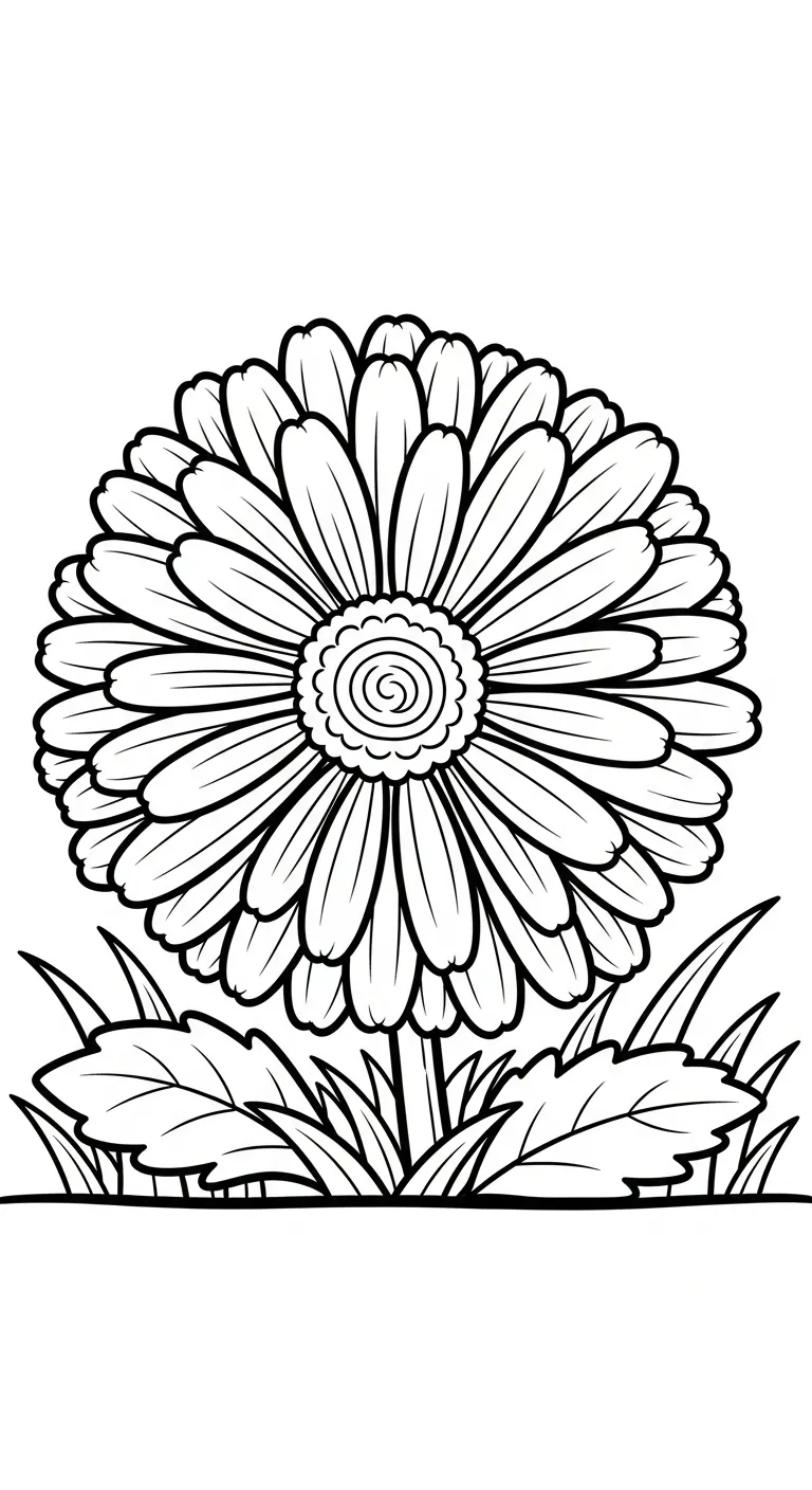 tranh tô màu Tranh Tô Màu Hoa Cúc rõ nét