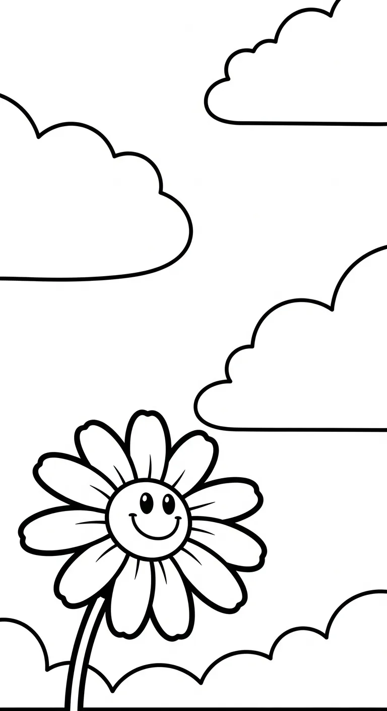 hình tô màu Tranh Tô Màu Hoa Cúc cho bé 7 tuổi