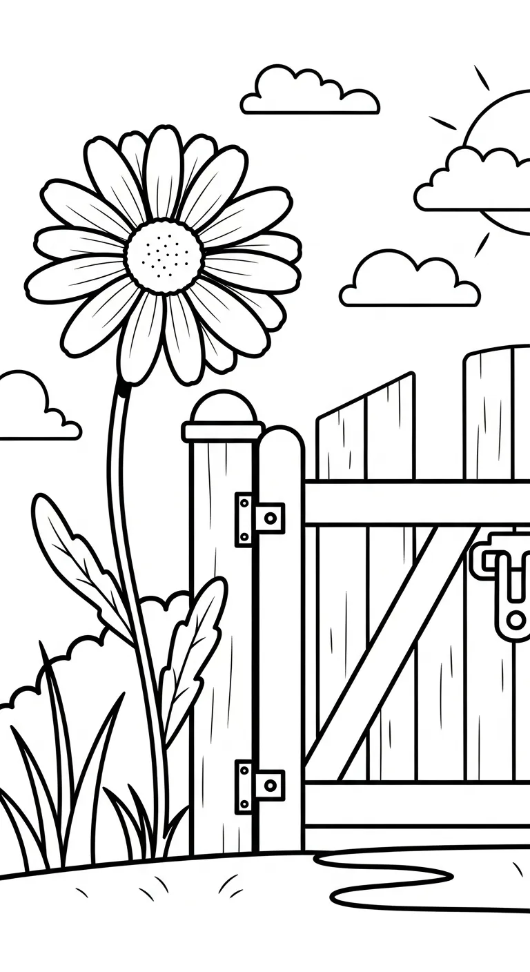 in hình tô màu Tranh Tô Màu Hoa Cúc miễn phí