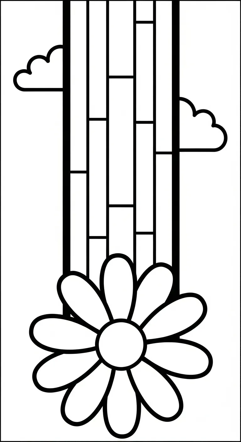 tải tranh tô màu Tranh Tô Màu Hoa Cúc cho bé 6 tuổi 1