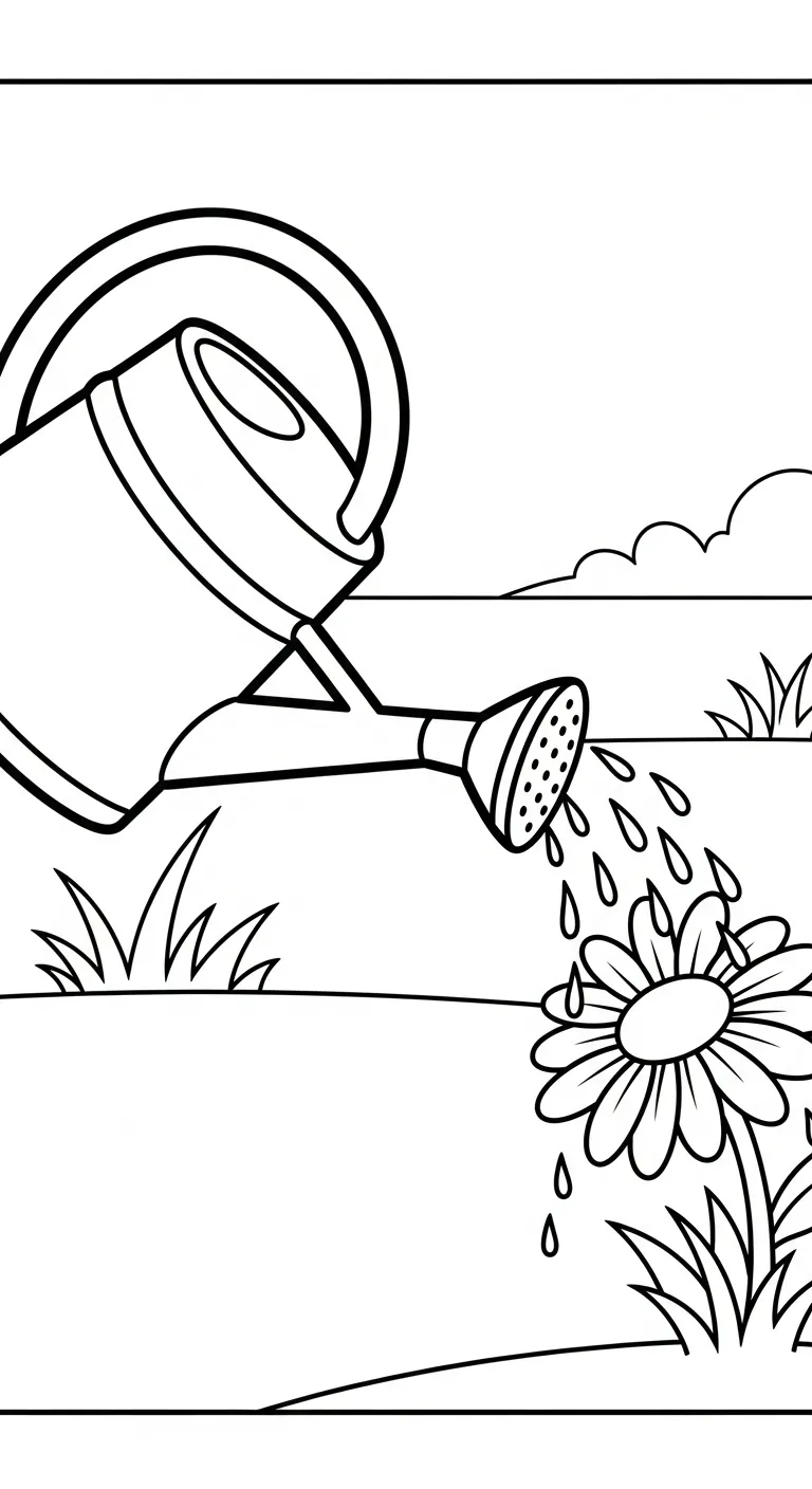 file hình tô màu Tranh Tô Màu Hoa Cúc cho bé in