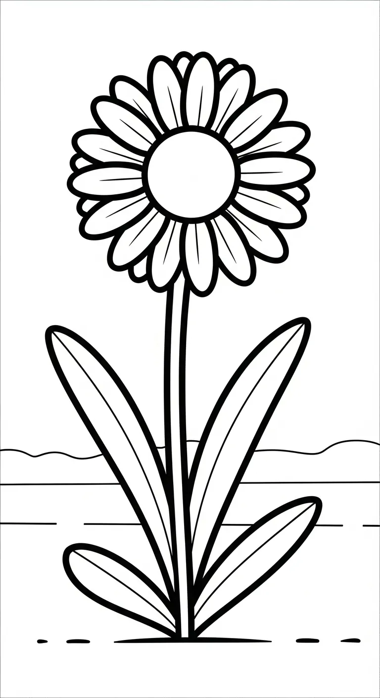 tranh tô màu Tranh Tô Màu Hoa Cúc in ngay 1