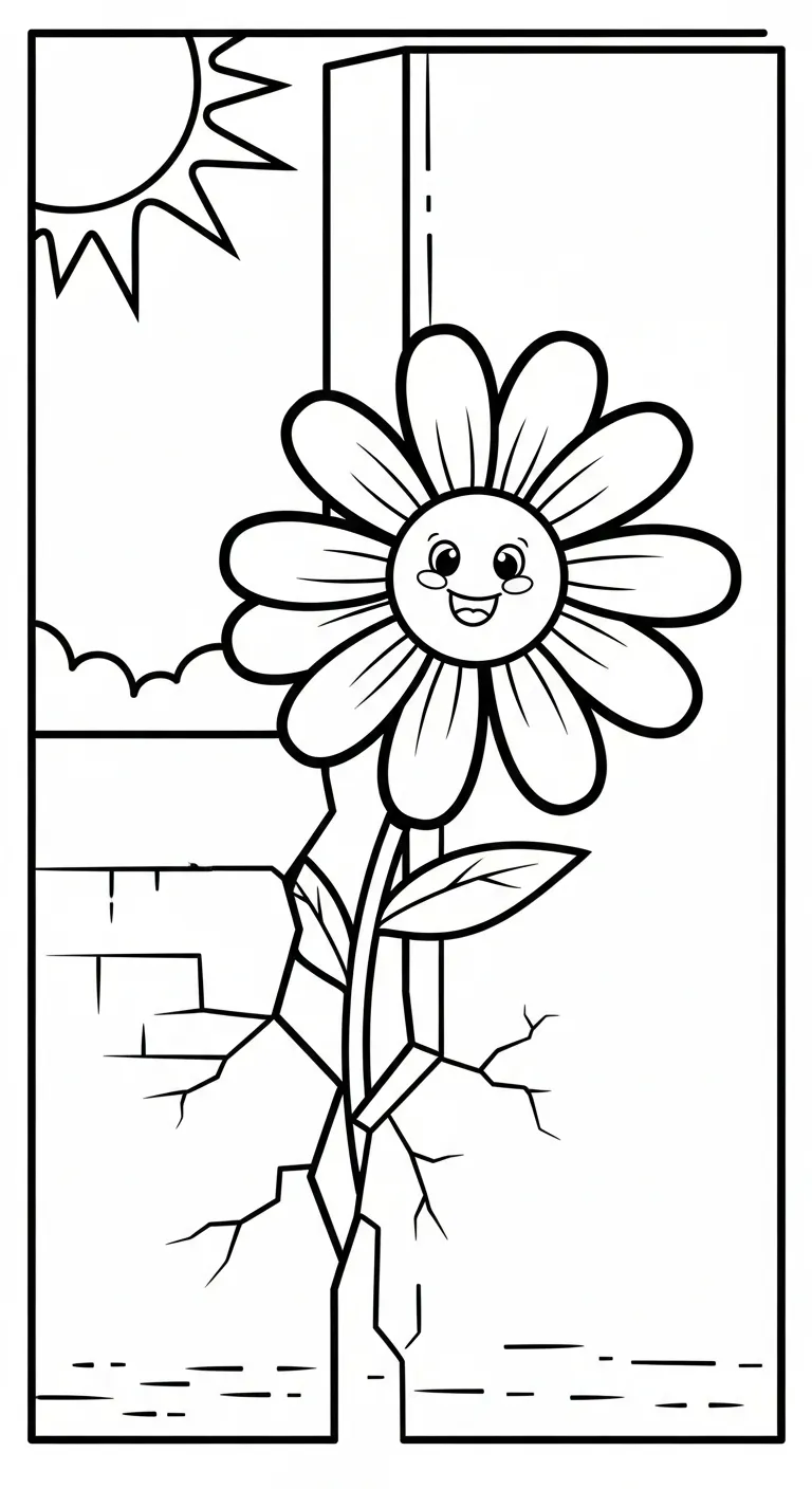 mẫu in hình tô màu Tranh Tô Màu Hoa Cúc cho bé