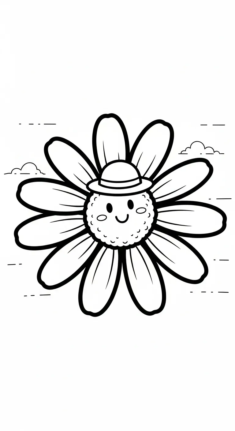 tải hình tô màu Tranh Tô Màu Hoa Cúc cho bé 8 tuổi