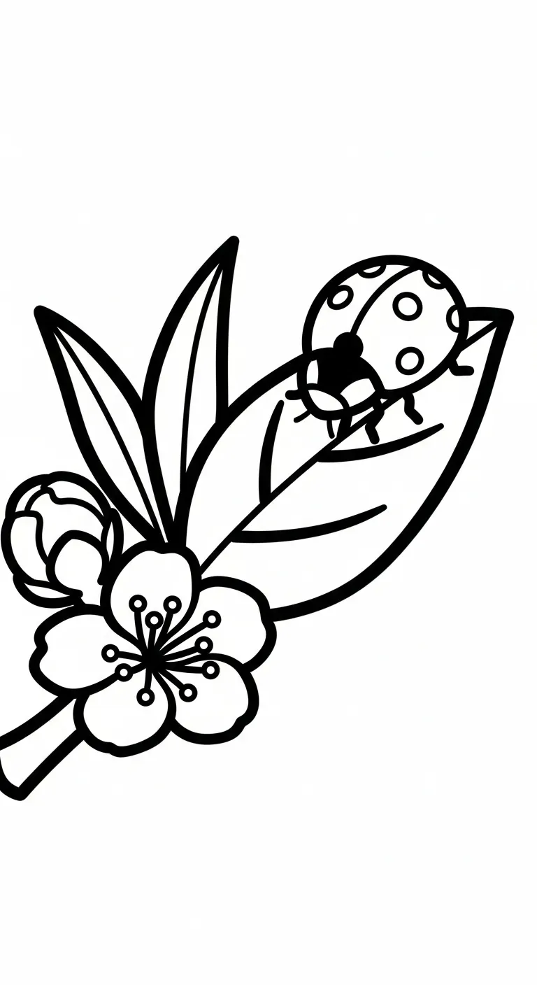 tranh tô màu Hoa Đào cho bé 5 tuổi