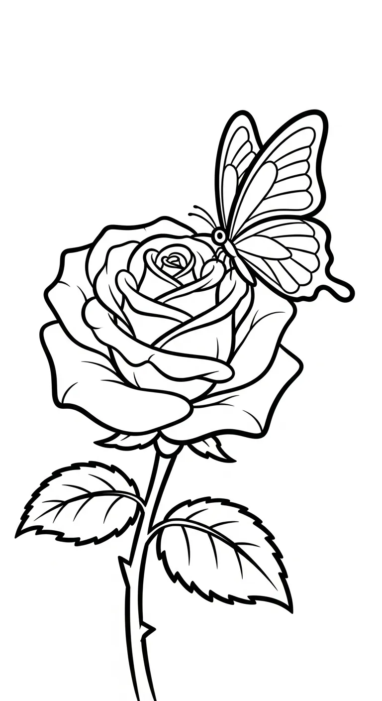 tranh tô màu Hoa Hồng rõ nét