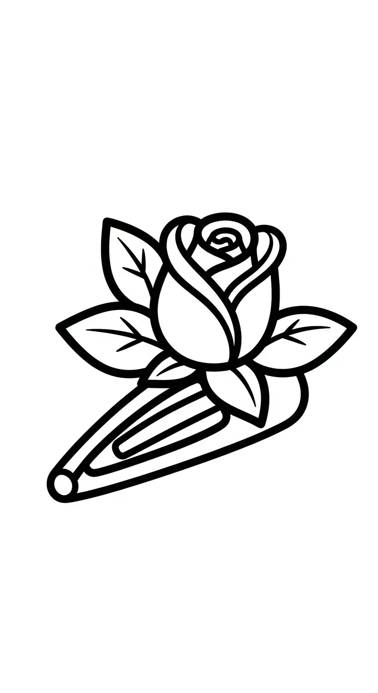 in hình tô màu Hoa Hồng miễn phí