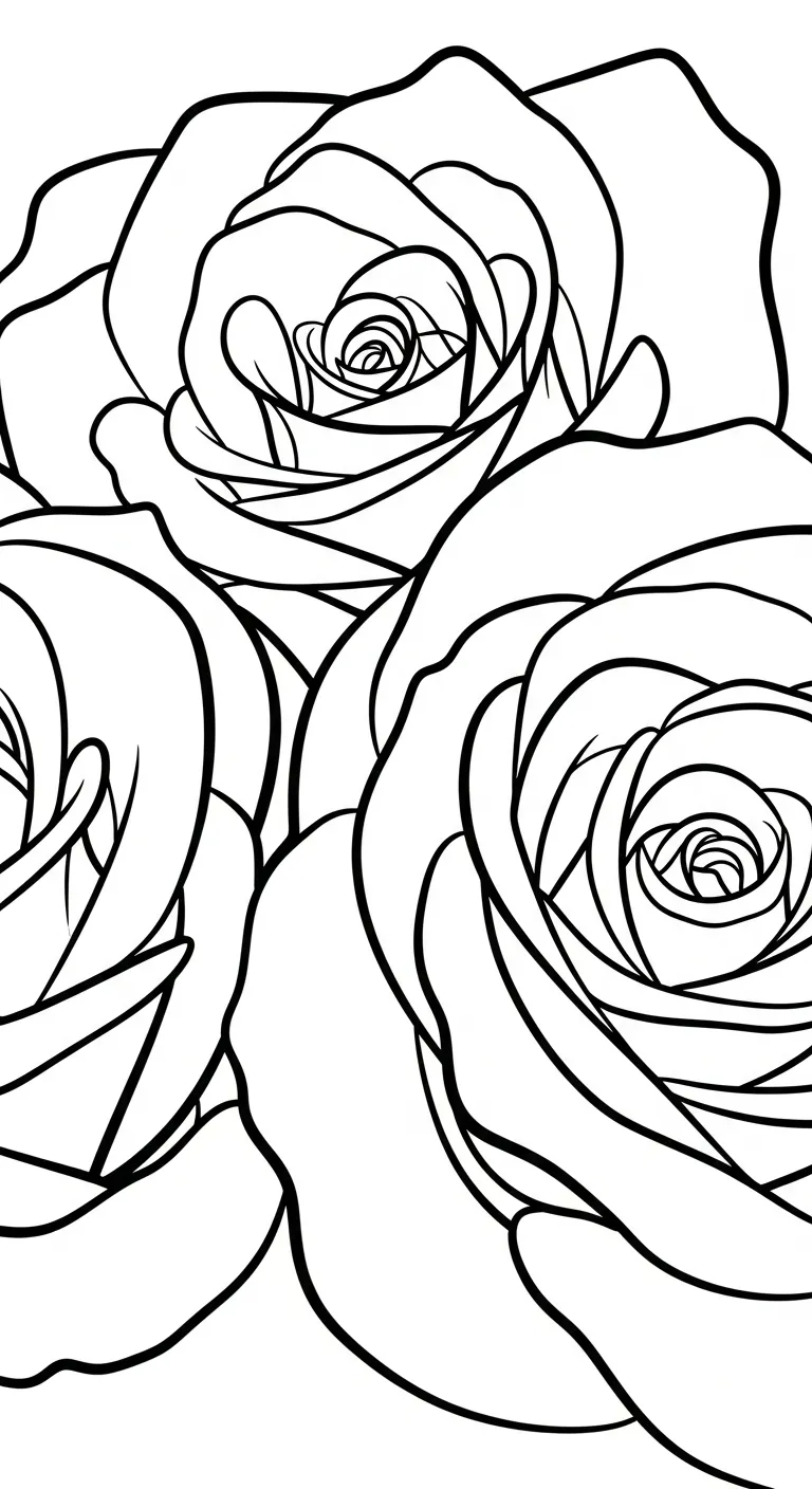 tải hình tô màu Hoa Hồng cho bé 3 tuổi