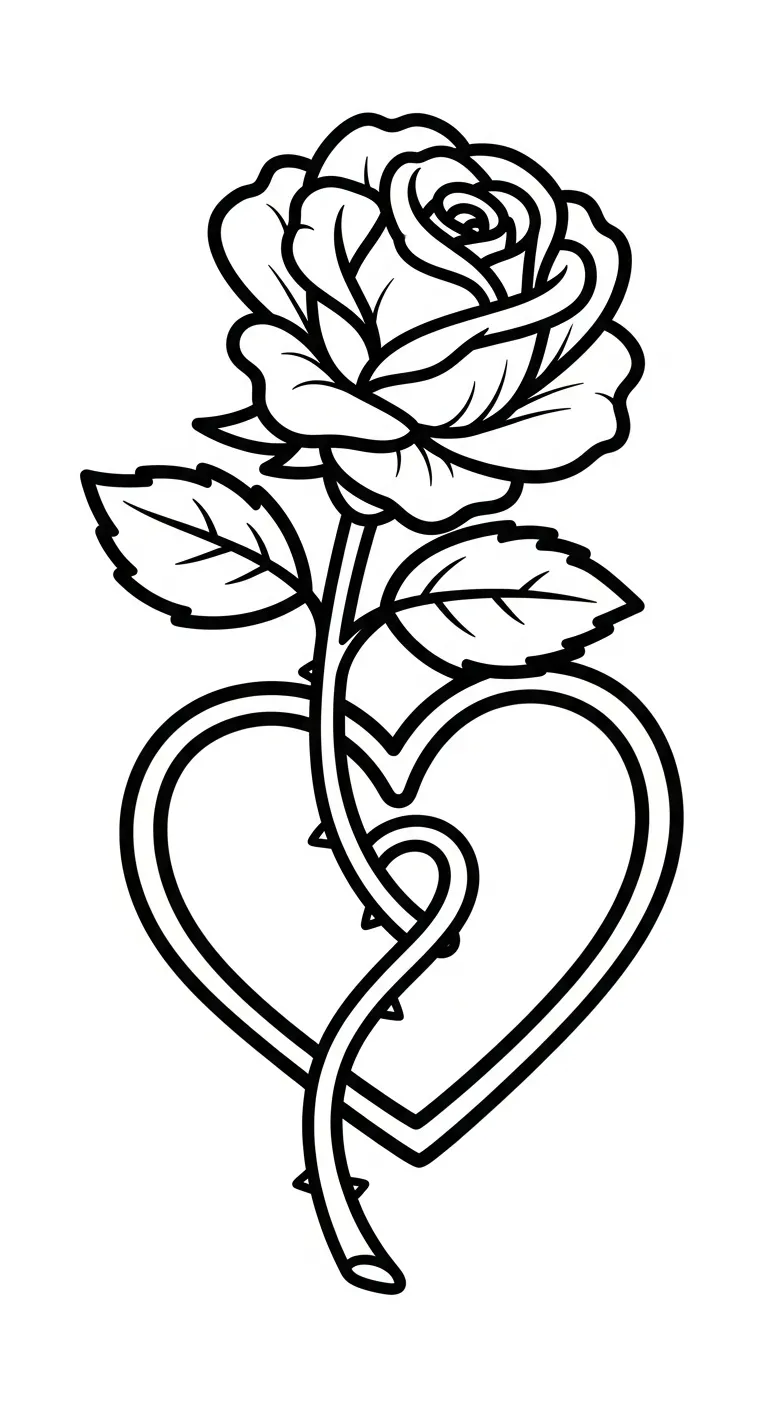 tranh tô màu Hoa Hồng cho bé 7-8 tuổi