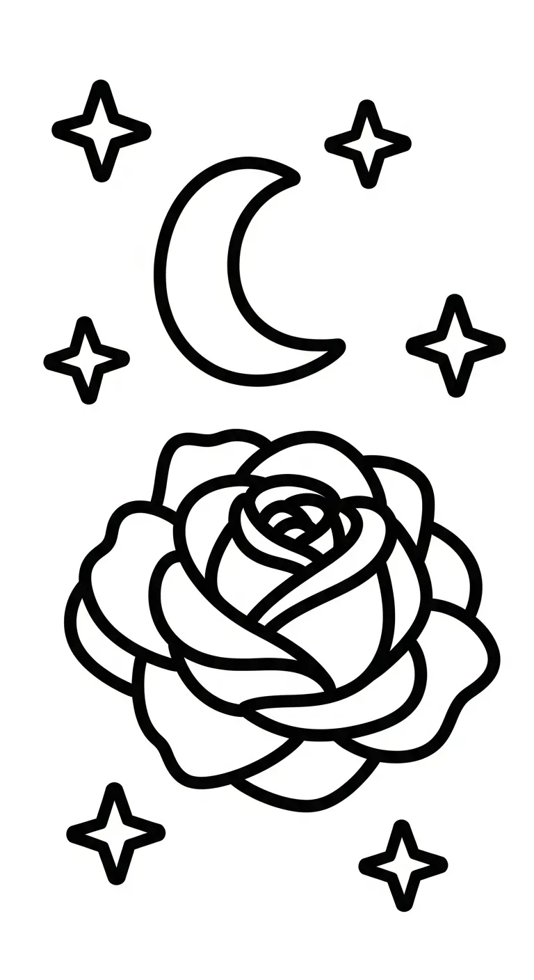 tải hình tô màu Hoa Hồng cho bé 6 tuổi