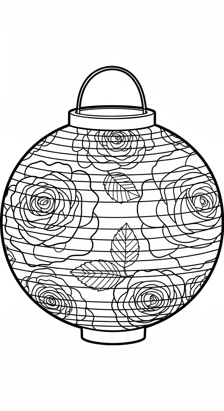 tranh tô màu Hoa Hồng rõ nét 1