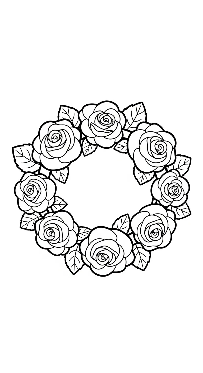 tải tranh tô màu Hoa Hồng miễn phí