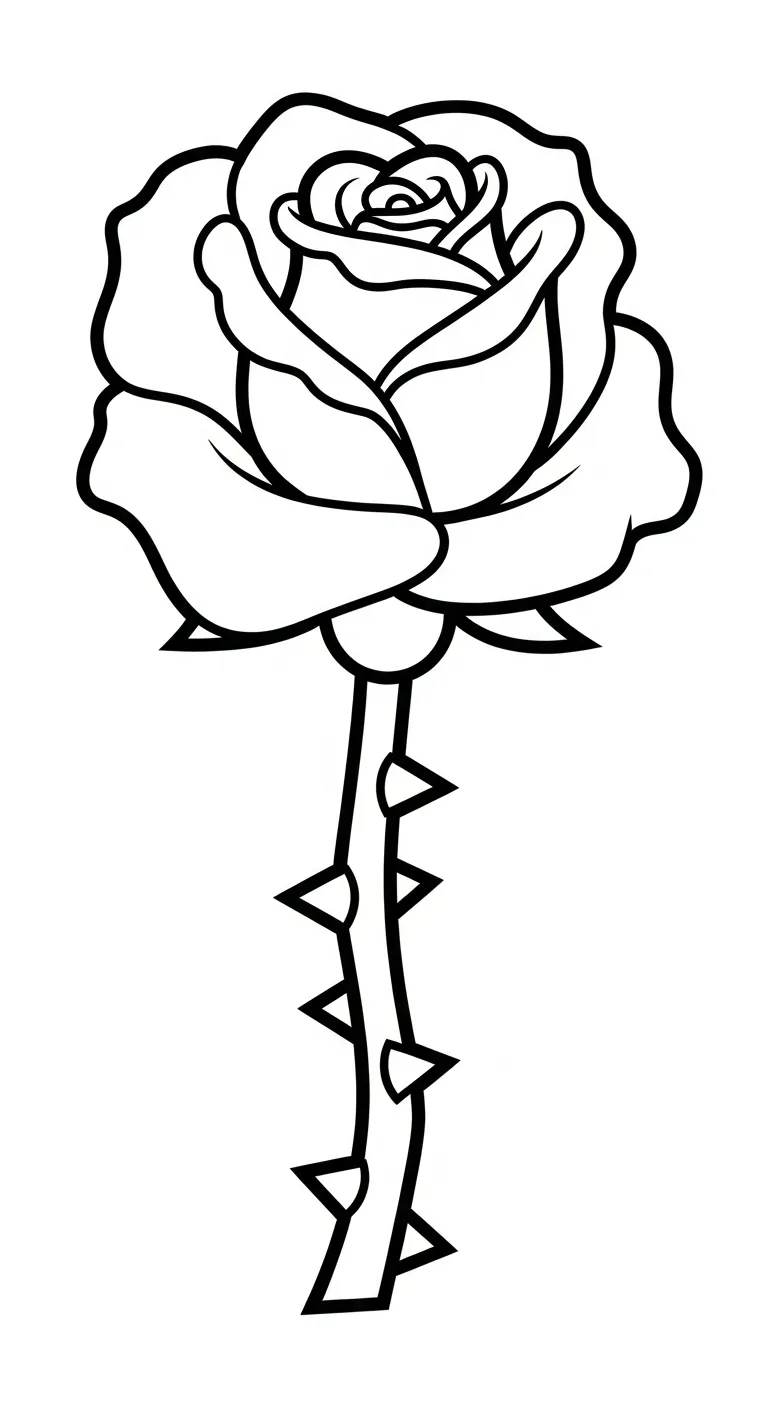 hình tô màu Hoa Hồng cho bé tải về