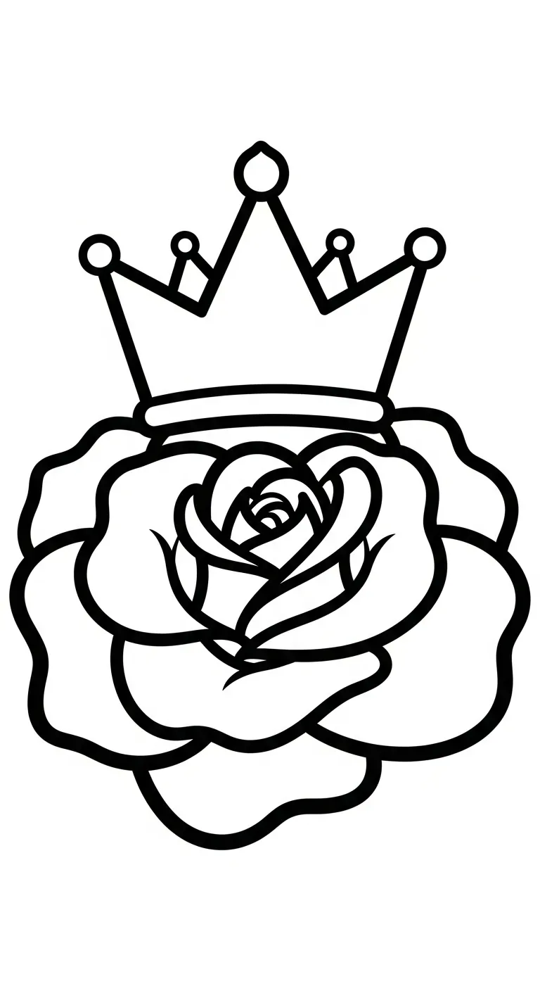 tải tranh tô màu Hoa Hồng cho bé 5 tuổi