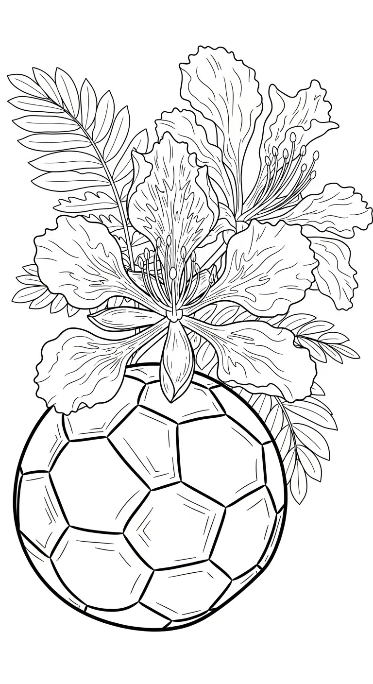 hình tô màu Hoa Phượng in ngay