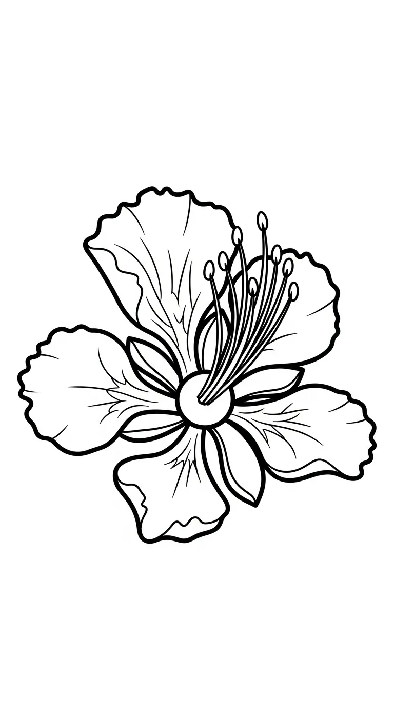 tải file tranh tô màu Hoa Phượng